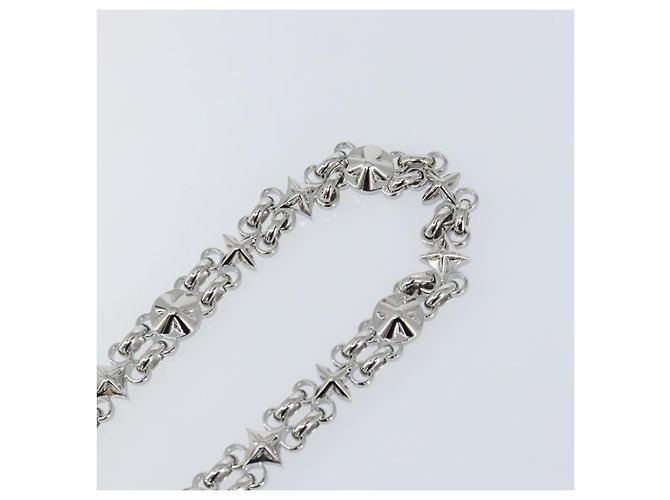 LOUIS VUITTON Cinghia a Spalla in Catena Metal 25,6"" Argento LV Auth 150641 - vista 5