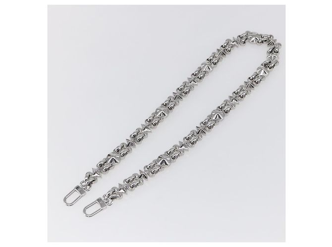 LOUIS VUITTON Cintura a Spalla in Catena Metal 25,6"" Argento LV Auth 150640 - vista 2