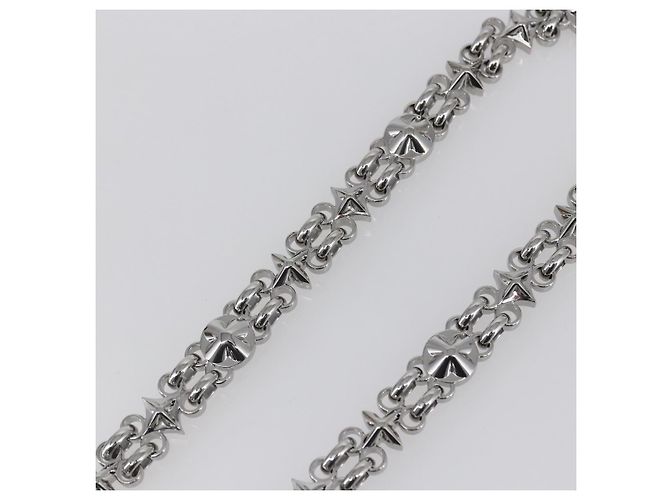 LOUIS VUITTON Cintura a Spalla in Catena Metal 25,6"" Argento LV Auth 150640 - vista 4