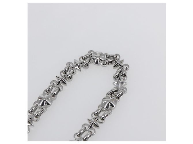 LOUIS VUITTON Cintura a Spalla in Catena Metal 25,6"" Argento LV Auth 150640 - vista 5