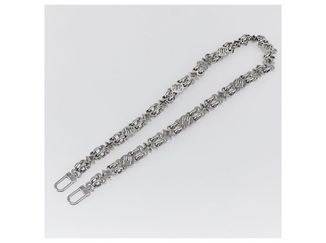 LOUIS VUITTON Cintura a Spalla in Catena Metal 25,6"" Argento LV Auth 150640 - vista 6
