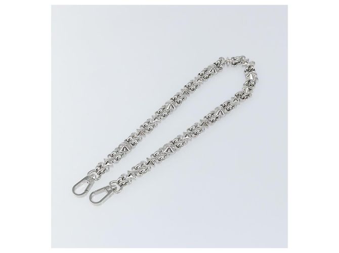 LOUIS VUITTON Cintura a Spalla in Catena Metallo 60 cm Argento LV Auth 150637 - vista 2