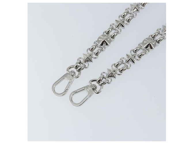 LOUIS VUITTON Cintura a Spalla in Catena Metallo 60 cm Argento LV Auth 150637 - vista 3
