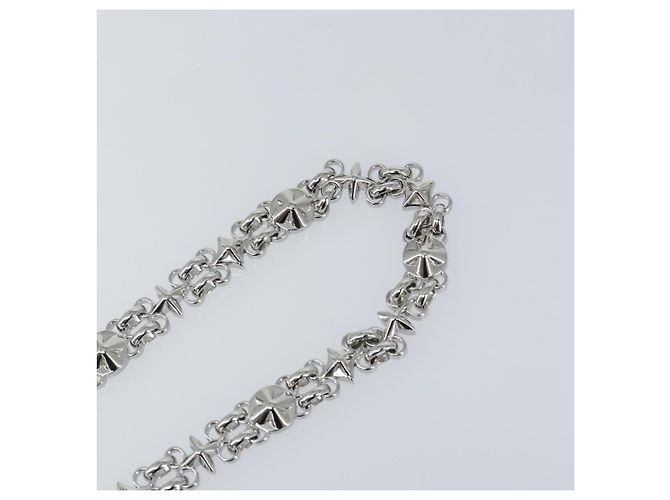 LOUIS VUITTON Cintura a Spalla in Catena Metallo 60 cm Argento LV Auth 150637 - vista 5