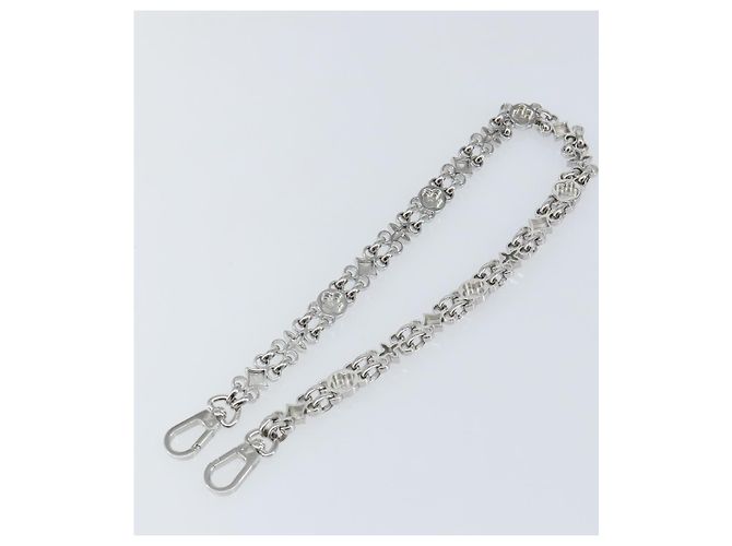 LOUIS VUITTON Cintura a Spalla in Catena Metallo 60 cm Argento LV Auth 150637 - vista 6