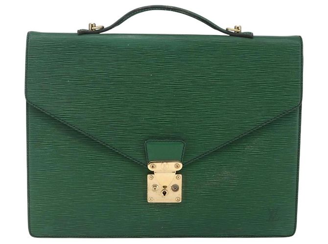 LOUIS VUITTON Epi Porta Documenti a Tracolla Briefcase Verde M54464 Auth BA6530 - vista 13