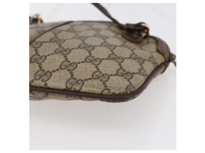 Borsa Gucci GG Supreme Web Sherry Line PVC Beige Oro 904 02 047 Auth BA7465 D'oro - vista 15