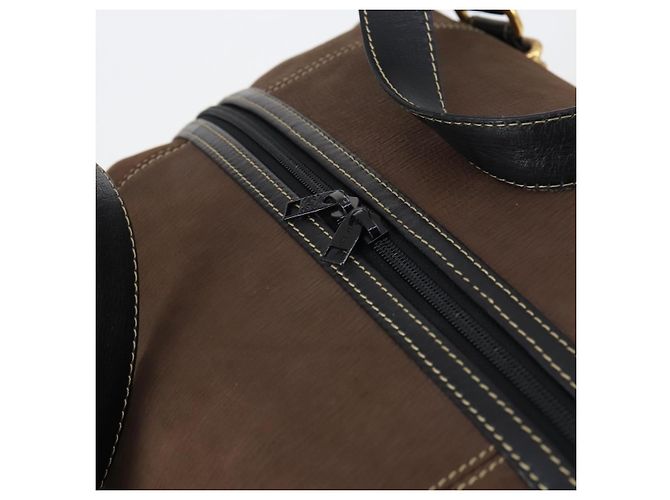 LOEWE Velazquez Boston Bag Leder Braun Gold Auth 146927 - Ansicht 10