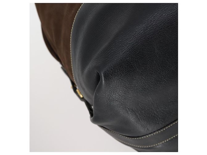 LOEWE Velazquez Boston Bag Leder Braun Gold Auth 146927 - Ansicht 14