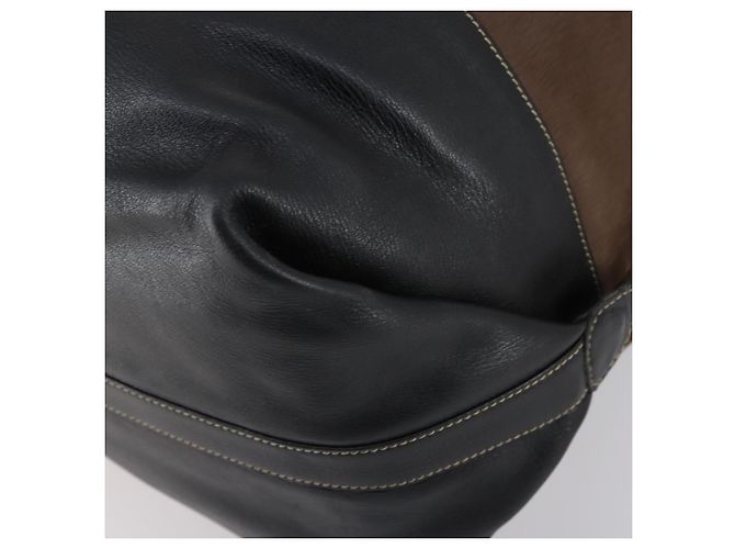 LOEWE Velazquez Boston Bag Leder Braun Gold Auth 146927 - Ansicht 15