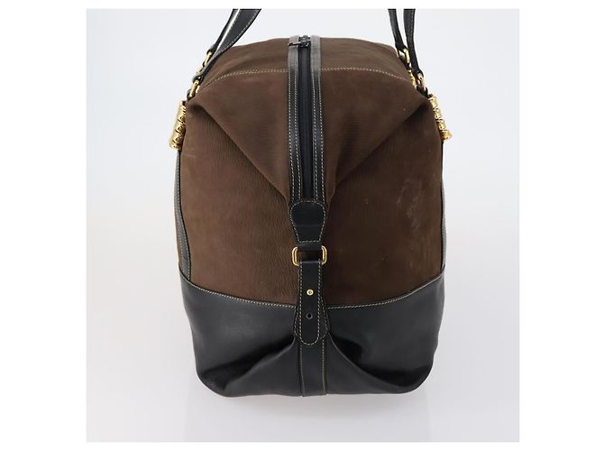 LOEWE Velazquez Boston Bag Leder Braun Gold Auth 146927 - Ansicht 3
