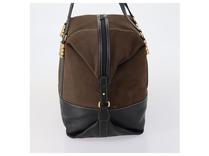 LOEWE Velazquez Boston Bag Leder Braun Gold Auth 146927 - Ansicht 4