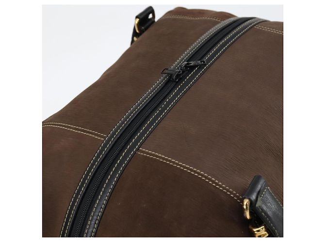 LOEWE Velazquez Boston Bag Leder Braun Gold Auth 146927 - Ansicht 6