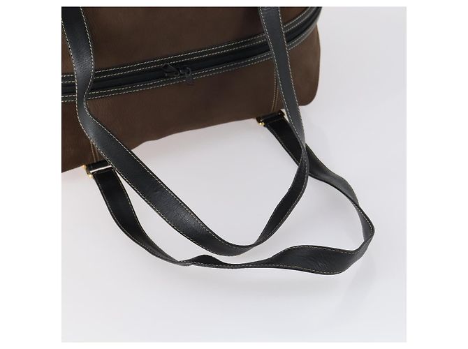 LOEWE Velazquez Boston Bag Leder Braun Gold Auth 146927 - Ansicht 7