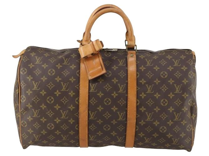 LOUIS VUITTON Borsa Boston Monogram Keepall 55 M41424 LV Auth bs30067 Monogramma - vista 13