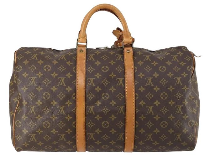 LOUIS VUITTON Borsa Boston Monogram Keepall 55 M41424 LV Auth bs30067 Monogramma - vista 2