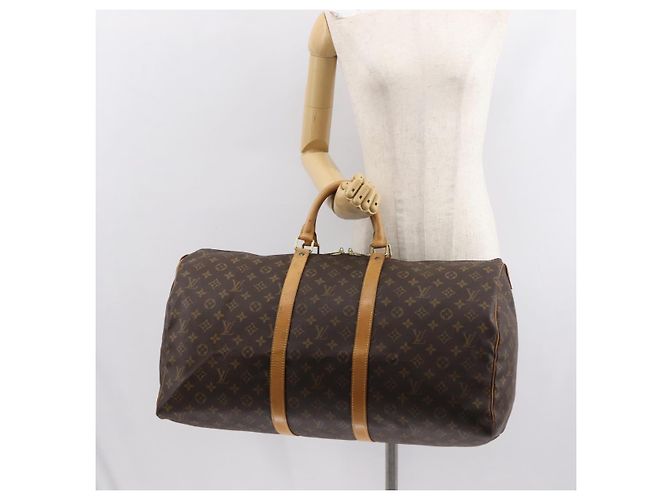 LOUIS VUITTON Borsa Boston Monogram Keepall 55 M41424 LV Auth 149100 Monogramma - vista 22