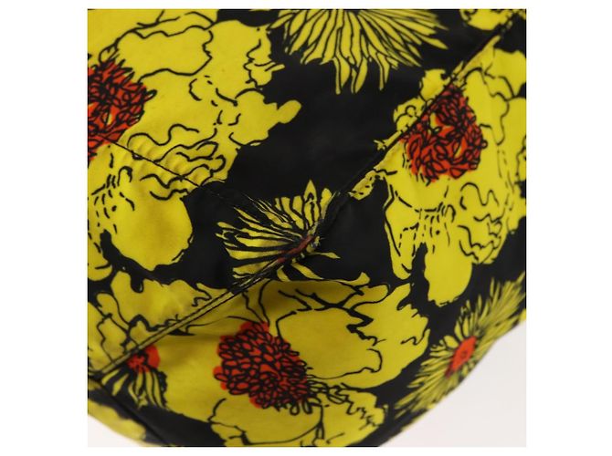 Borsa Tote PRADA Nylon Gialla Argento Auth 146333 Giallo - vista 13
