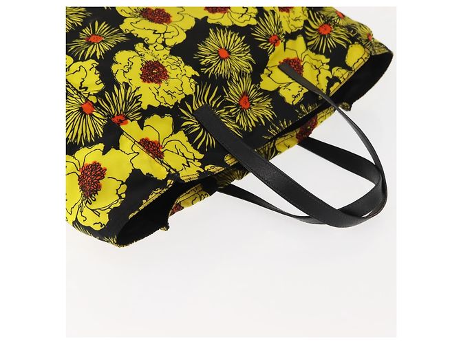 Borsa Tote PRADA Nylon Gialla Argento Auth 146333 Giallo - vista 6