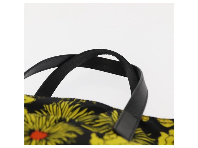Borsa Tote PRADA Nylon Gialla Argento Auth 146333 Giallo - vista 8