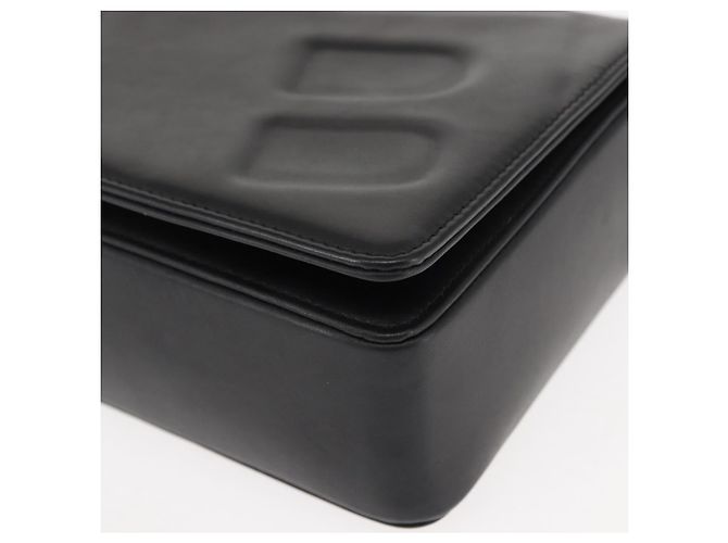 BALLY Borsa a Spalla con Catena Pelle Nera Auth BA6843 Nero - vista 11
