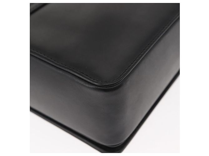 BALLY Borsa a Spalla con Catena Pelle Nera Auth BA6843 Nero - vista 12