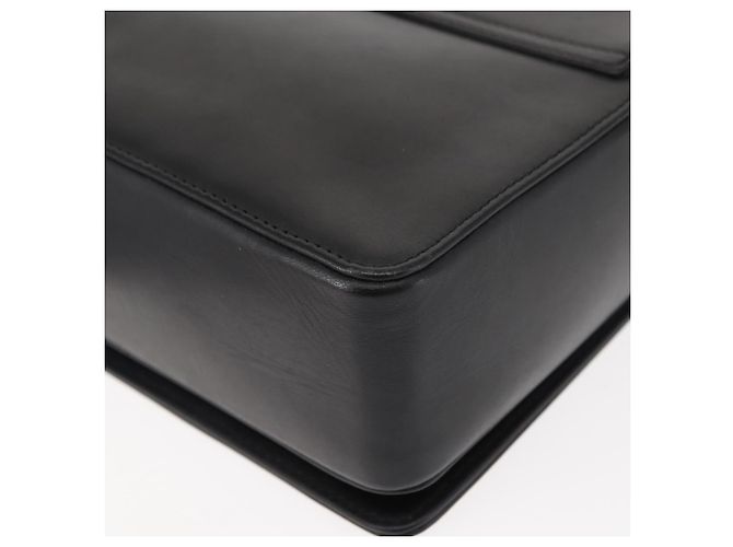 BALLY Borsa a Spalla con Catena Pelle Nera Auth BA6843 Nero - vista 13