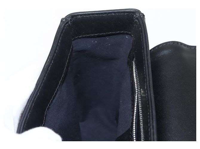 BALLY Borsa a Spalla con Catena Pelle Nera Auth BA6843 Nero - vista 18