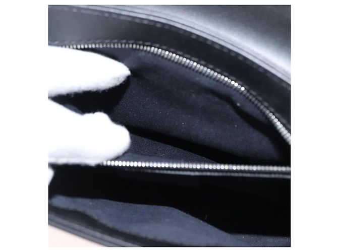 BALLY Borsa a Spalla con Catena Pelle Nera Auth BA6843 Nero - vista 19