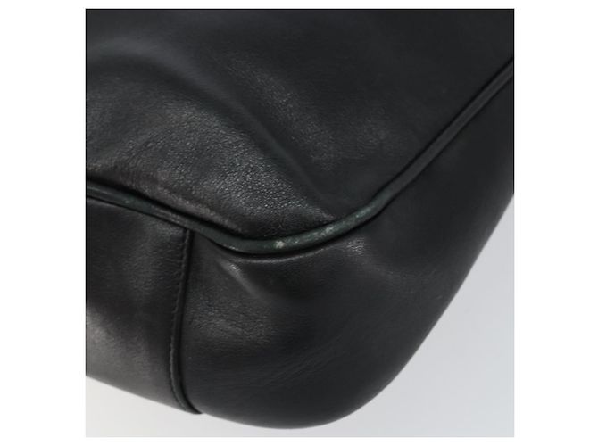 Borsa a mano in pelle Gucci Bamboo nera e oro 001 2123 1638 Auth ep11605 Nero D'oro - vista 8
