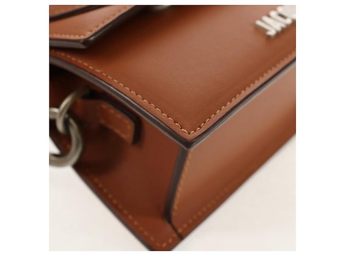Borsa a mano mini JACQUEMUS in pelle 2 in 1 marrone oro Auth 128501M D'oro - vista 16