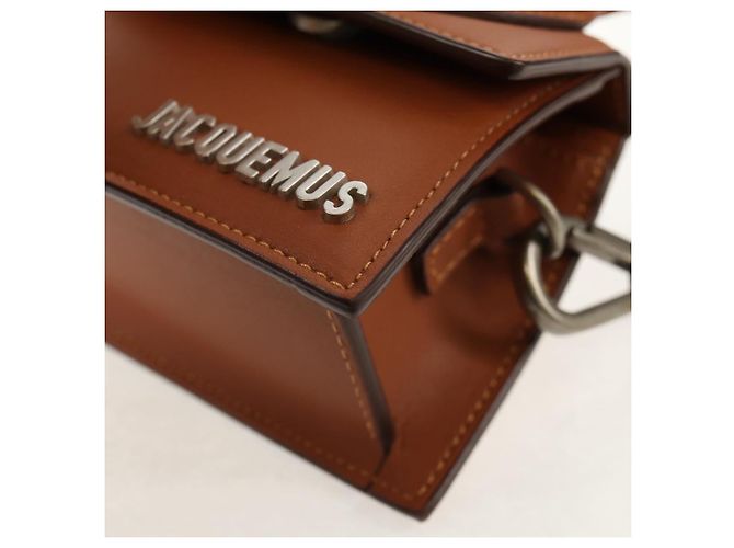 Borsa a mano mini JACQUEMUS in pelle 2 in 1 marrone oro Auth 128501M D'oro - vista 17