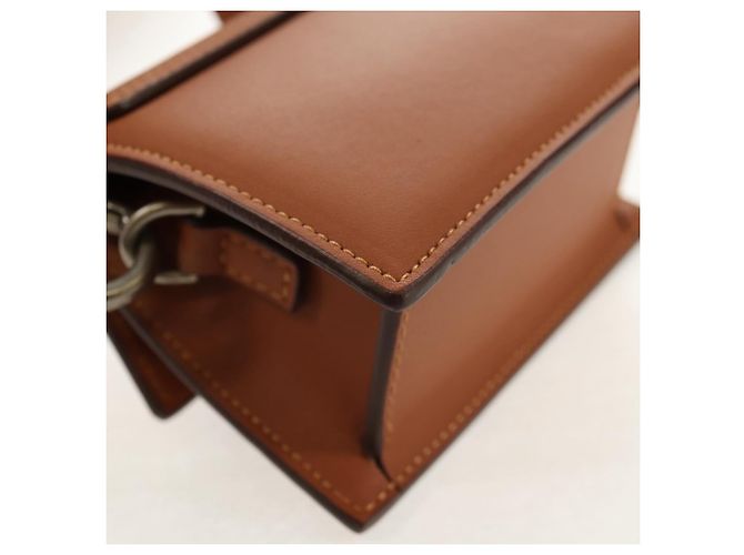 Borsa a mano mini JACQUEMUS in pelle 2 in 1 marrone oro Auth 128501M D'oro - vista 18