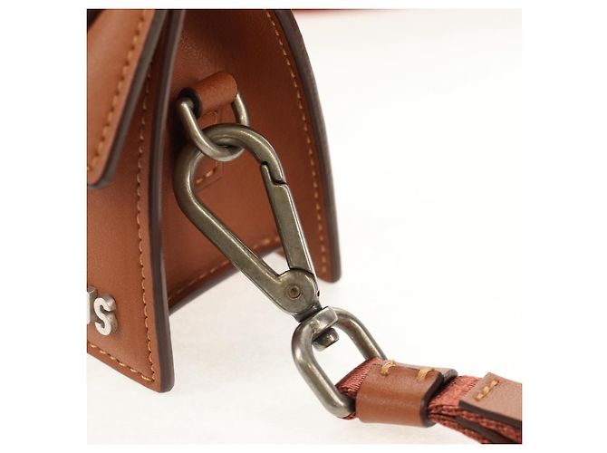 Borsa a mano mini JACQUEMUS in pelle 2 in 1 marrone oro Auth 128501M D'oro - vista 20