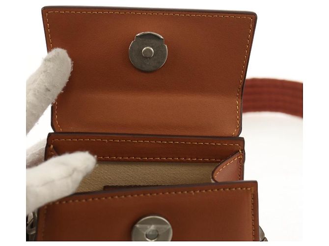 Borsa a mano mini JACQUEMUS in pelle 2 in 1 marrone oro Auth 128501M D'oro - vista 22