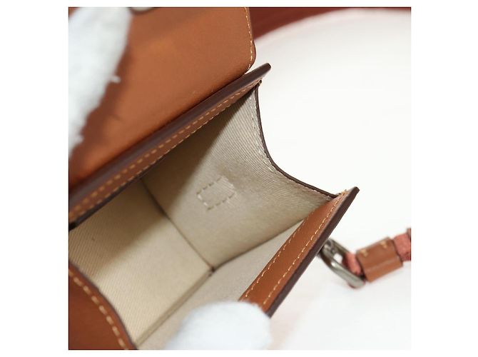 Borsa a mano mini JACQUEMUS in pelle 2 in 1 marrone oro Auth 128501M D'oro - vista 24
