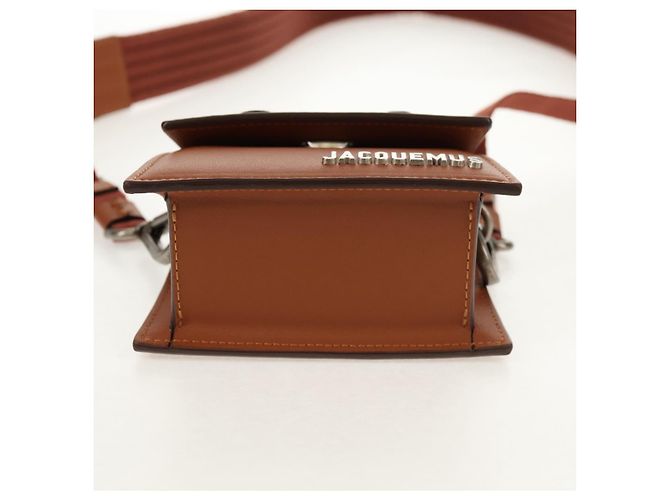 Borsa a mano mini JACQUEMUS in pelle 2 in 1 marrone oro Auth 128501M D'oro - vista 5