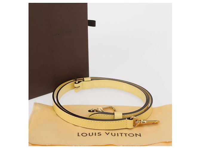 LOUIS VUITTON Cintura Regolabile Vernis 39,4"-46,5" Beige Auth ki6191 - vista 8