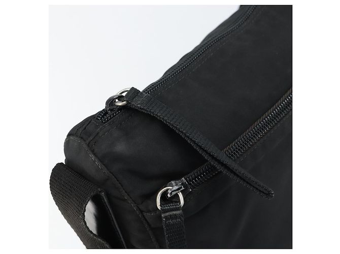 Borsa a Spalla PRADA in Nylon Nero Argento Autentica bs31714 - vista 10