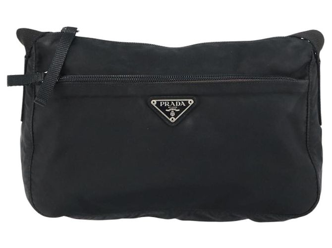 Borsa a Spalla PRADA in Nylon Nero Argento Autentica bs31714 - vista 13