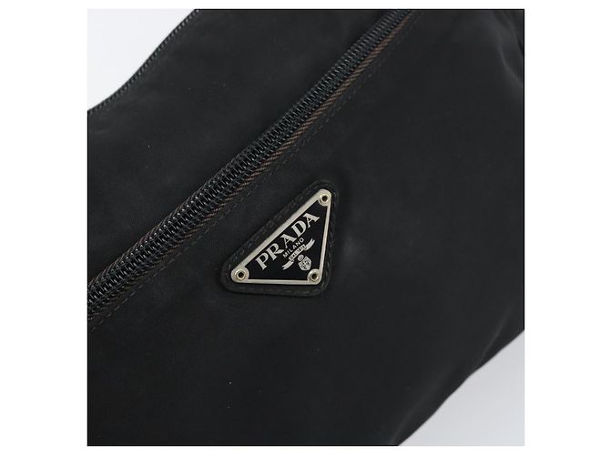 Borsa a Spalla PRADA in Nylon Nero Argento Autentica bs31714 - vista 17