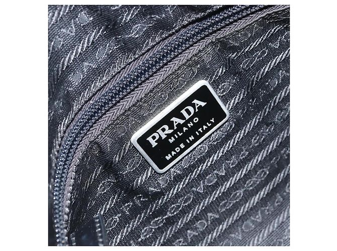 Borsa a Spalla PRADA in Nylon Nero Argento Autentica bs31714 - vista 18