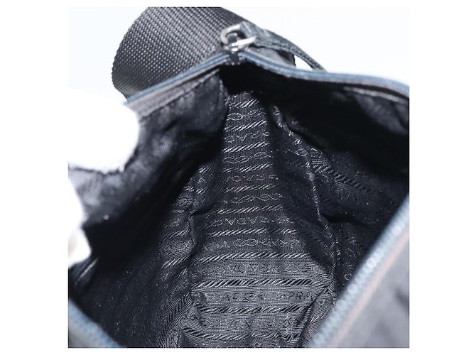 Borsa a Spalla PRADA in Nylon Nero Argento Autentica bs31714 - vista 19