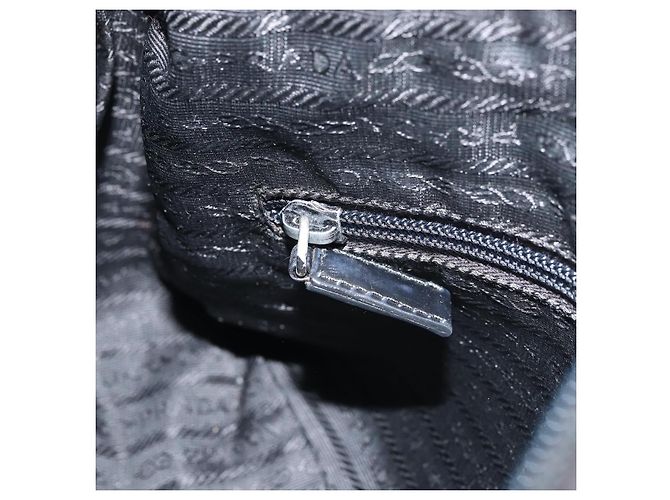 Borsa a Spalla PRADA in Nylon Nero Argento Autentica bs31714 - vista 21