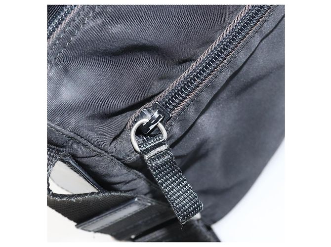 Borsa a Spalla PRADA in Nylon Nero Argento Autentica bs31714 - vista 23