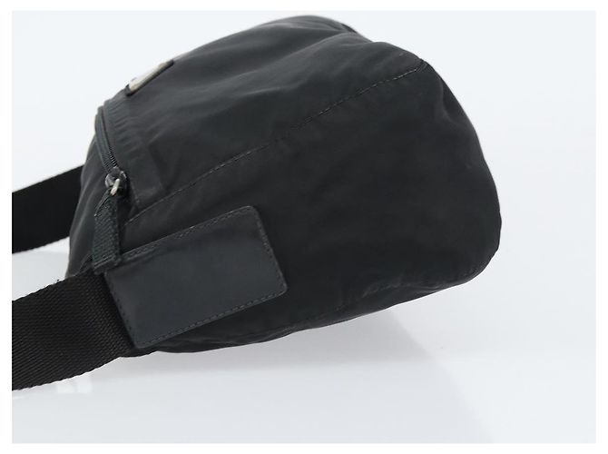 Borsa a Spalla PRADA in Nylon Nero Argento Autentica bs31714 - vista 4