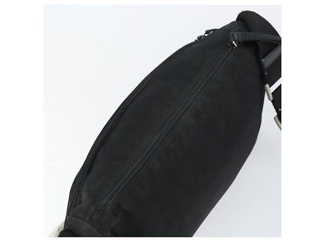 Borsa a Spalla PRADA in Nylon Nero Argento Autentica bs31714 - vista 6
