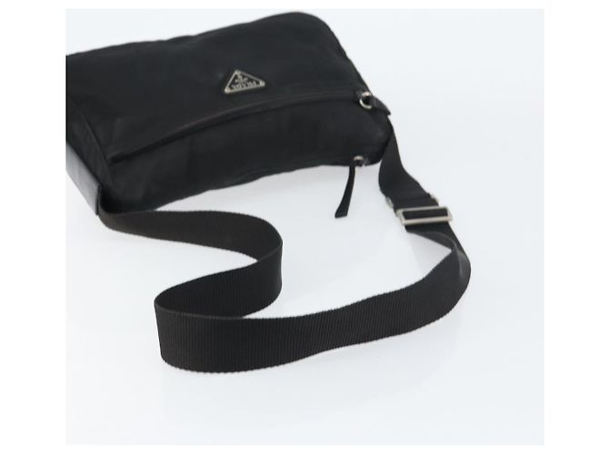 Borsa a Spalla PRADA in Nylon Nero Argento Autentica bs31714 - vista 7