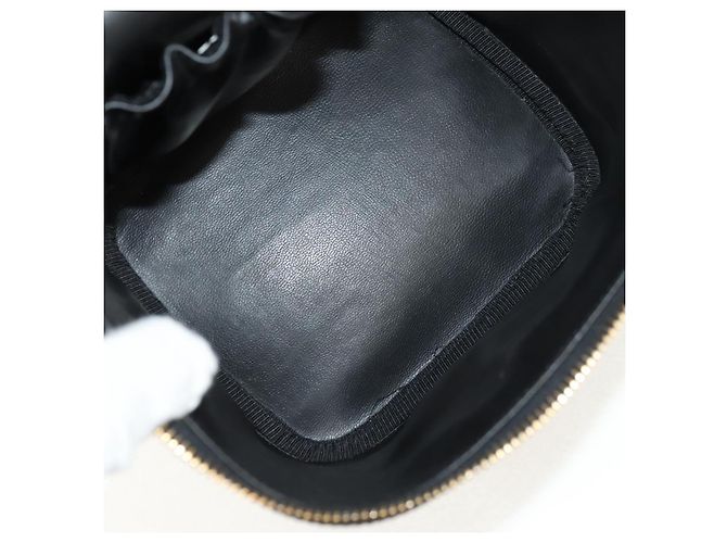 Pochette Vanity CHANEL COCO Mark in Pelle Caviar Nera Oro CC Auth 153739SAV Nero D'oro - vista 19