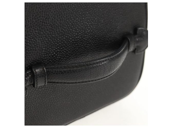 Pochette Vanity CHANEL COCO Mark in Pelle Caviar Nera Oro CC Auth 153739SAV Nero D'oro - vista 7